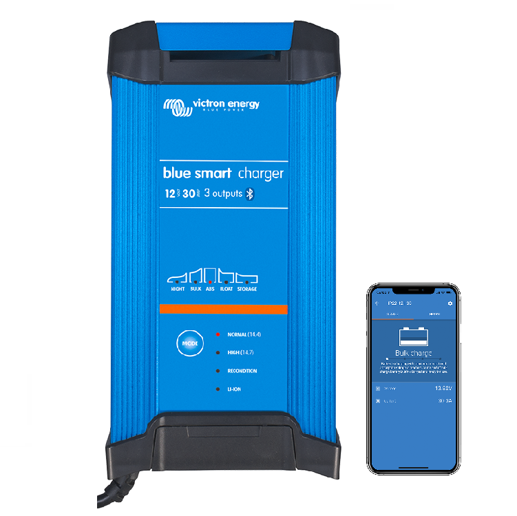 Caricabatterie Victron 12V 30A 3 Uscite Blue Smart IP22 Charger 12/30