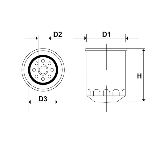 Filtro Olio per Yamaha Mercury Honda (Rif. or. 15400-RBA-F01 / N26-13440-00 / 35-877768K01)