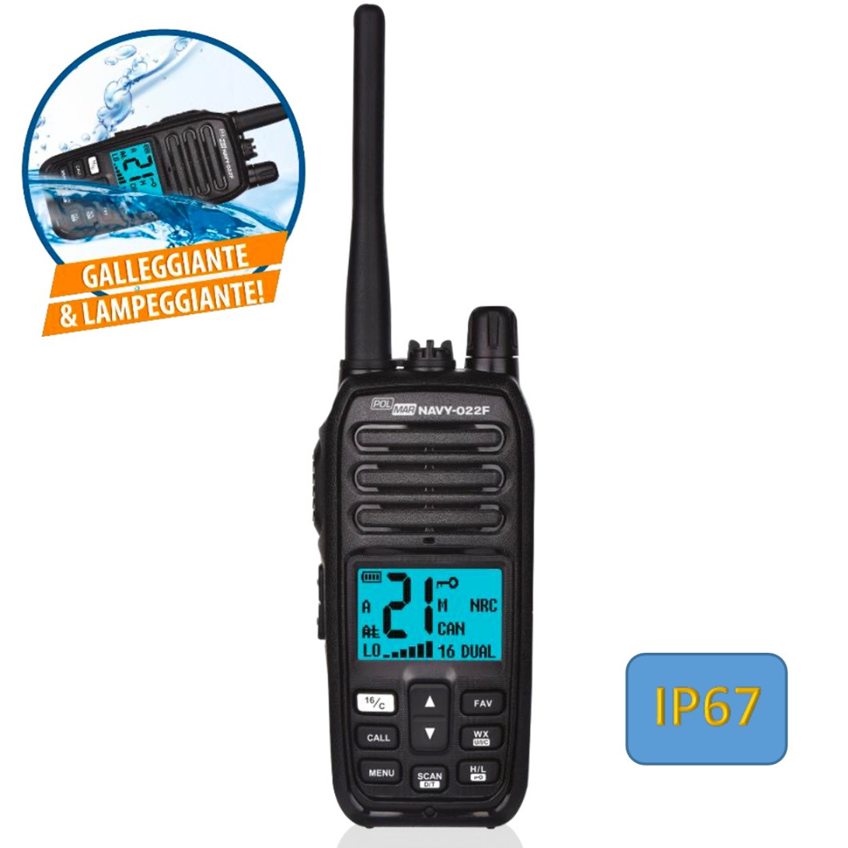 VHF Polmar Navy-022f Portatile Galleggiante