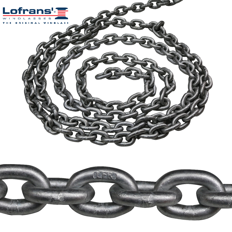 Lofrans' Catena Calibrata 10 mm x 50 mt Zincata a Caldo per Salpa Ancora