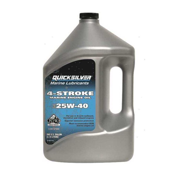 Quicksilver 25W40 Olio 4 lt per fuoribordo 4 tempi