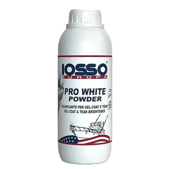 Iosso Pro White Powder 750 gr Sbiancante per Vetroresina Acciaio Teak