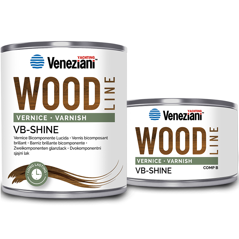 Veneziani VB-Shine 0,75 lt Vernice Trasparente Bicomponente per legno