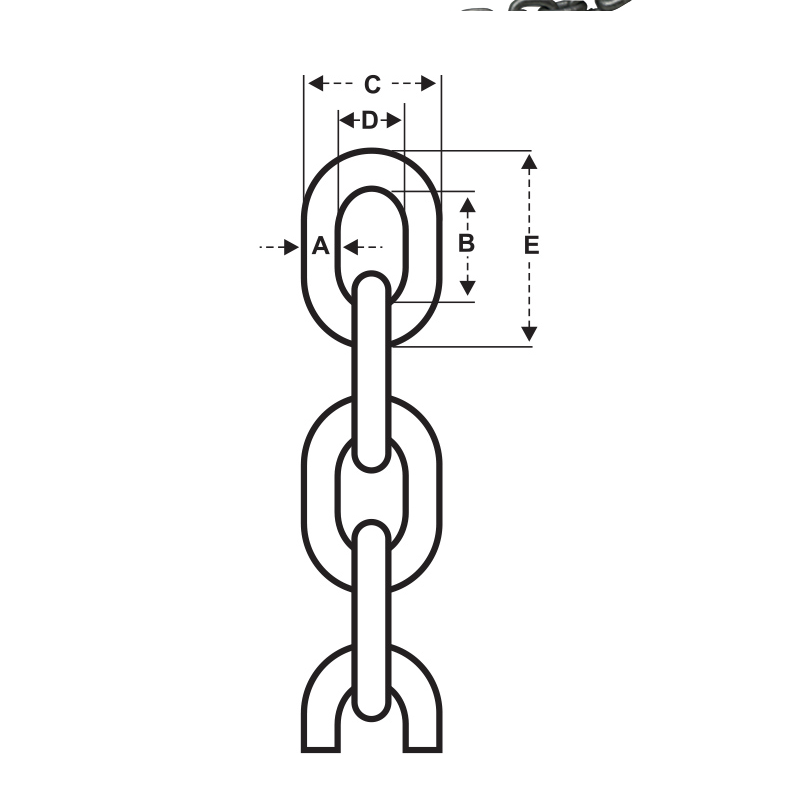 Lofrans' Catena Calibrata 10 mm x 50 mt Zincata a Caldo per Salpa Ancora