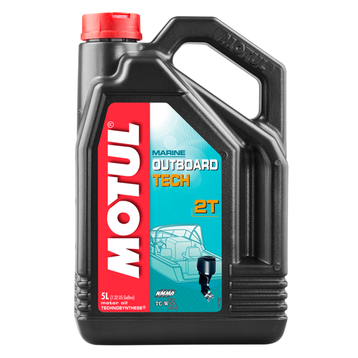 Motul Outboard Tech 2T Olio Miscela Sintetico Marino per Fuoribordo 2 Tempi