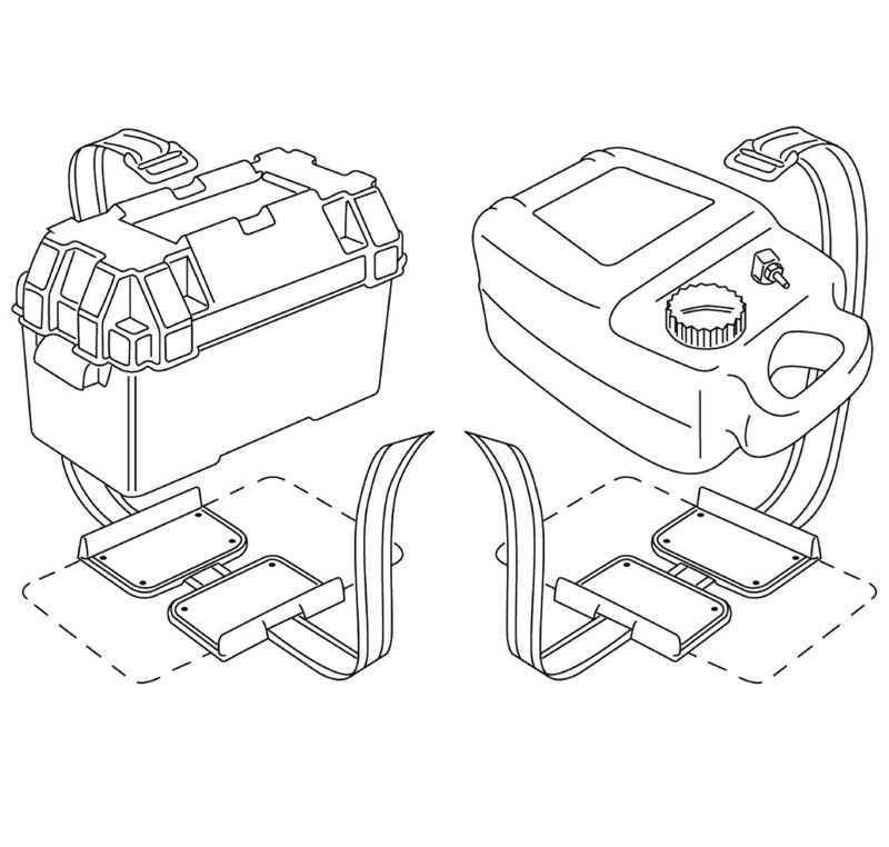 Doppia Piastra Fissa Batteria Serbatoio