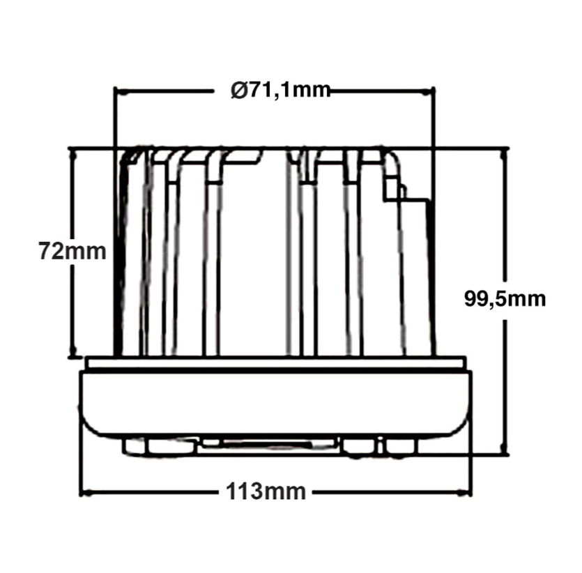 Radio Stereo Tondo 4x50W T-Sound con DAB