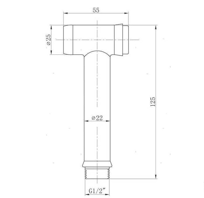 Doccetta Push Button in Acciaio Inox