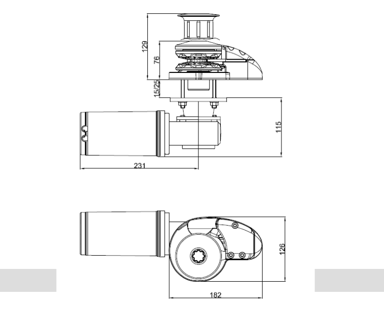 Salpa Ancora Italwinch 500W 12V Catena da 6 mm Verricello