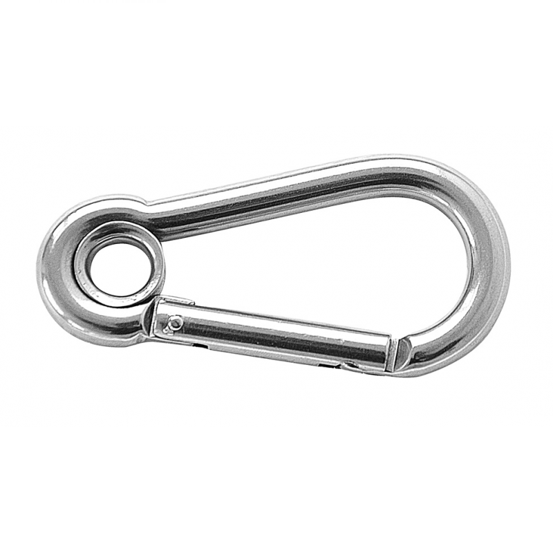 Moschettone con Occhiello in Acciaio Inox 316