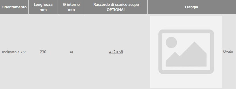 Portacanne inox incasso inclinato 75°