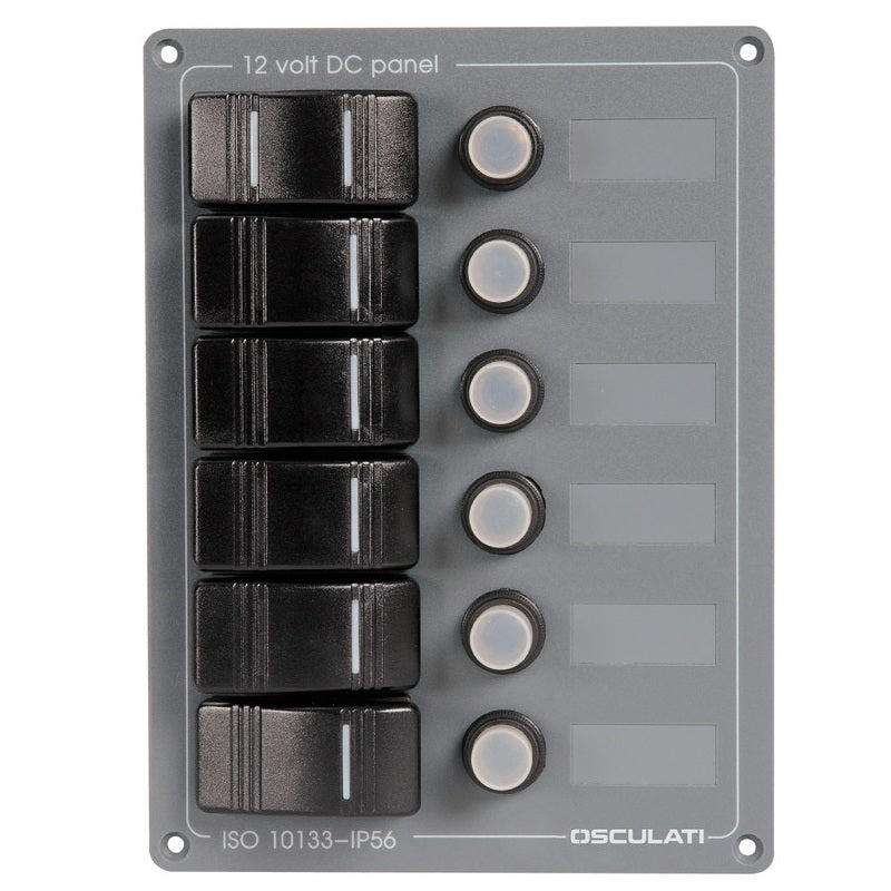 Pannello verticale 6 interruttori