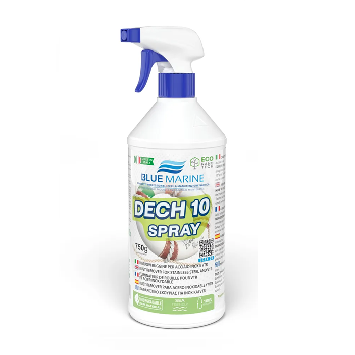 Blue Marine Dech 10 Spray 750 ml Elimina Ruggine per Inox e Vtr