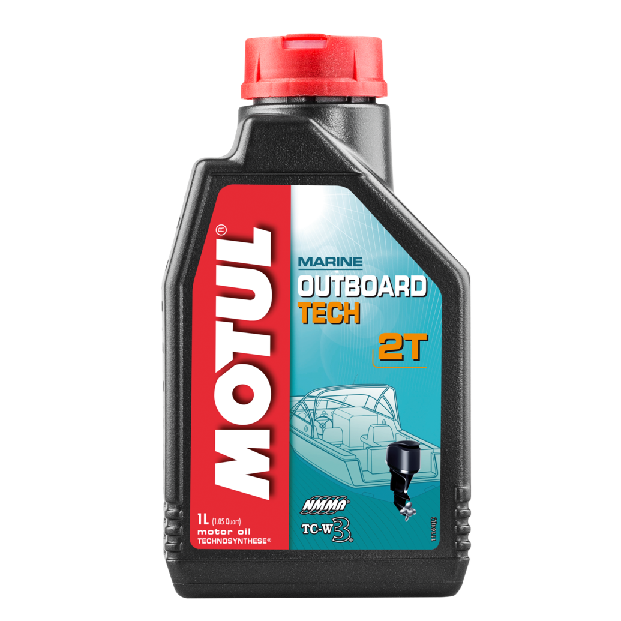 Motul Outboard Tech 2T Olio Miscela Sintetico Marino per Fuoribordo 2 Tempi