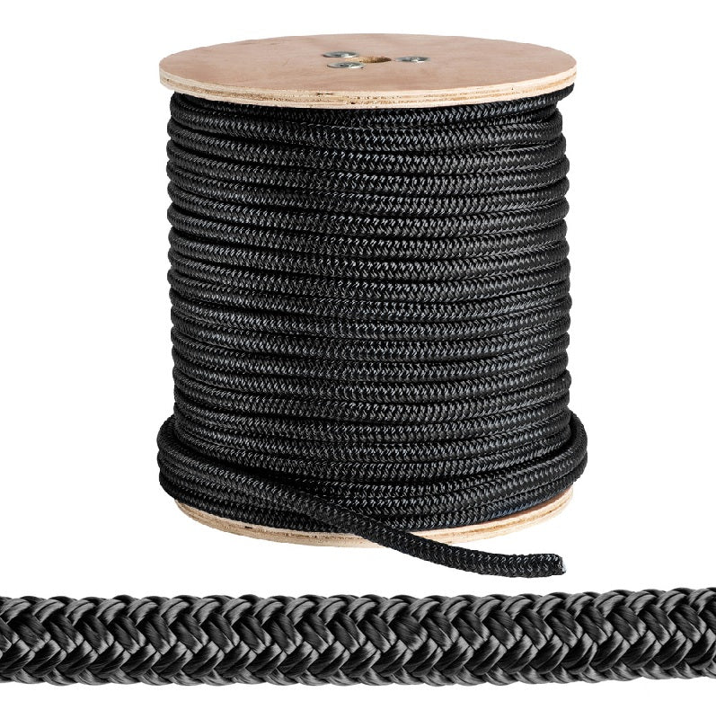 Doppia Treccia Ø6 mm x 23 mt poliestere HT nera