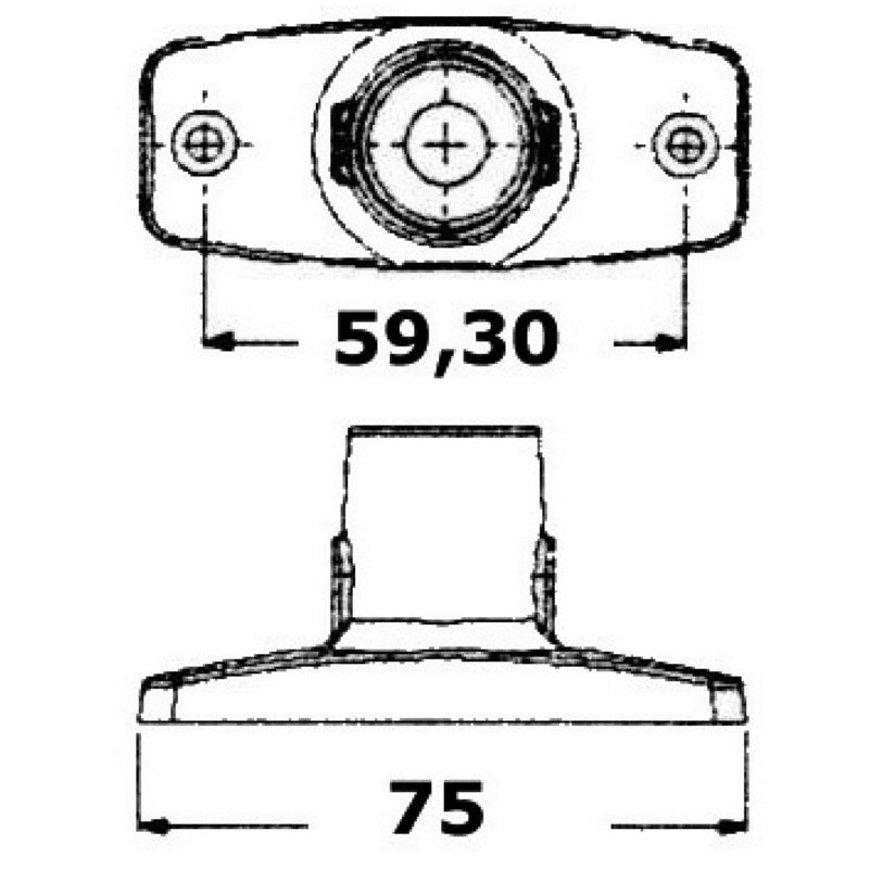 Luce di Fonda 360° Evoled in ABS bianco