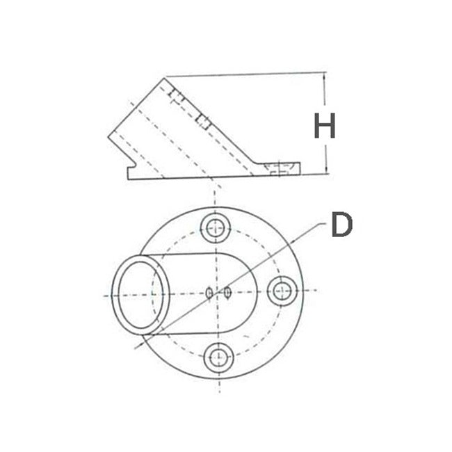 Base Tonda Inclinata inox microfuso