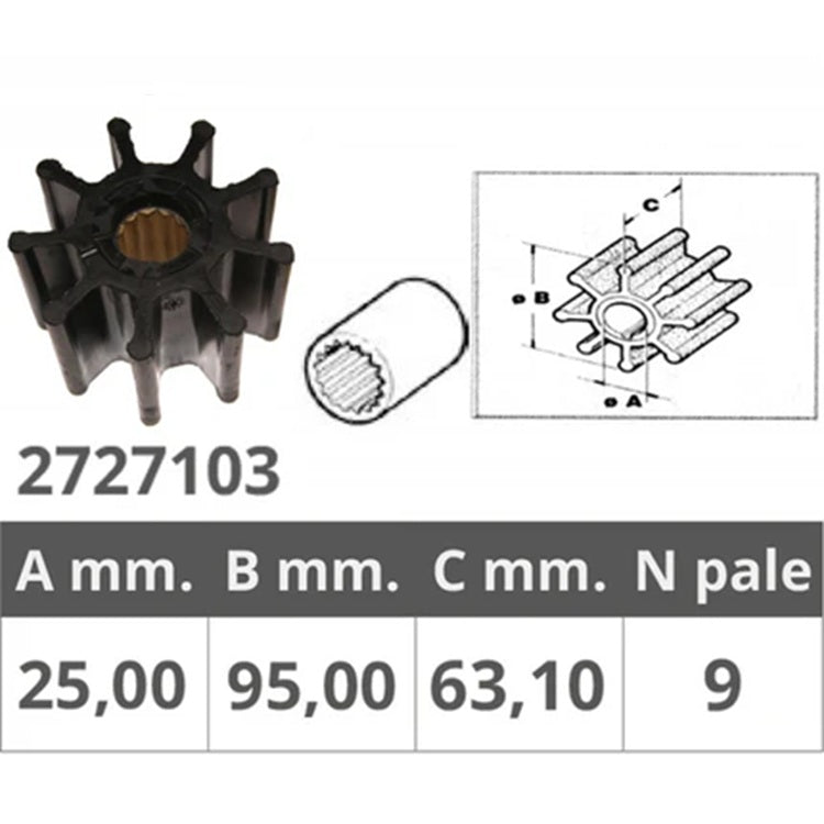 Girante Universale Jabsco/Johnson 836-0001-0003/09-1029B -9