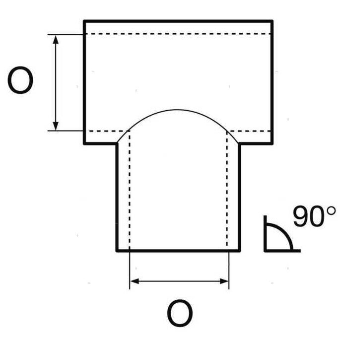 Giunto T Aperto 90°