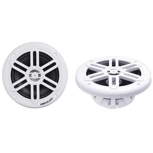 Coppia di casse stereo doppio cono bianche 5,25" - 2X80W