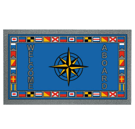 Zerbino rettangolare antisdrucciolo 50x80 cm Rosa dei Venti