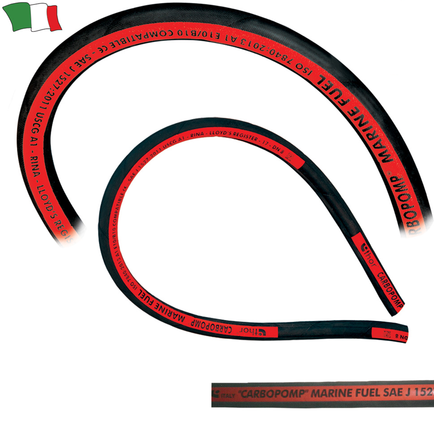 Tubo Carburante 8 mm / 10 mm Omologato RINA - al metro