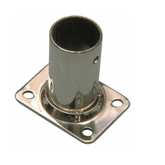 Base rettangolare dritta 25 mm inox