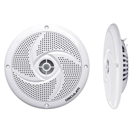 Coppia di casse stereo ultra piatte doppio cono bianche 5,25