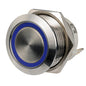 Interruttore FLAT inox ON-OFF 12 V blu
