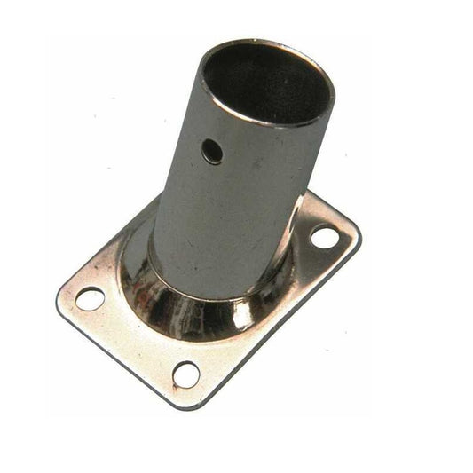 Base rettangolare inclinata 25 mm inox