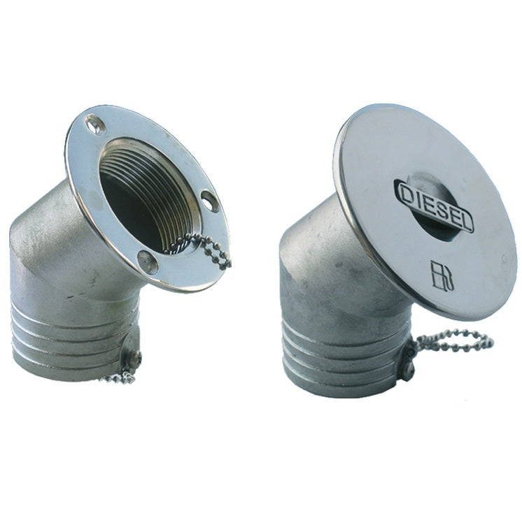 Tappo Imbarco Carburante Diesel D. 50 mm Inclinato Inox