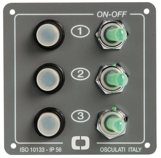 Pannello Elite 3 interruttori riarmabili