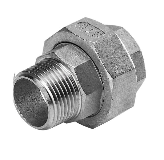 Bocchettone Conico M/F Diritto In Acciaio Inox AISI 316