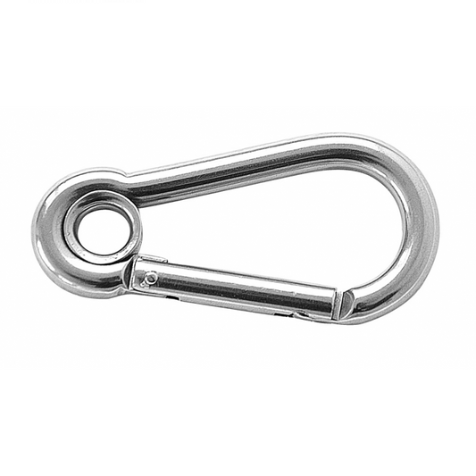 Moschettone con Occhiello in Acciaio Inox 316