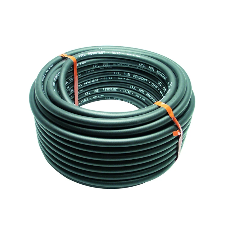 Tubo Carburante 8x15 mm in gomma nera - al metro