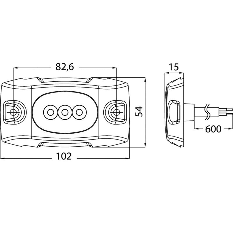 Luce subacquea LED 5W blu 12/24V per carena/specchio di poppa