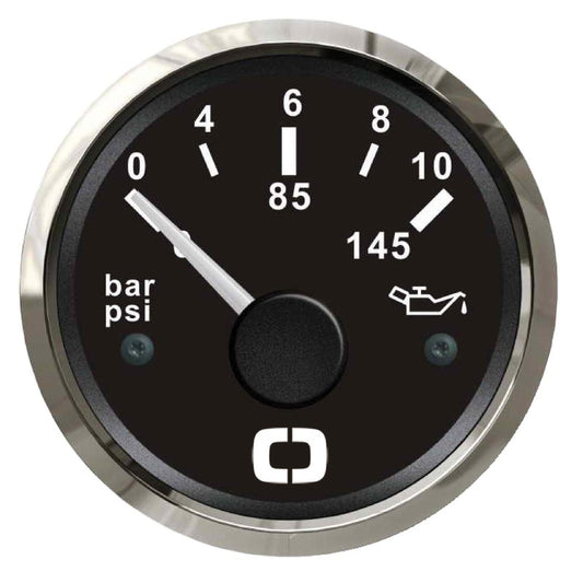 Indicatore pressione olio 0/10 bar nero/lucida