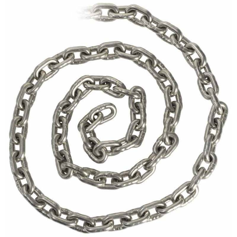 Catena Calibrata 6 mm x 30 mt in Acciaio Inox per verricelli e salpa Ancora