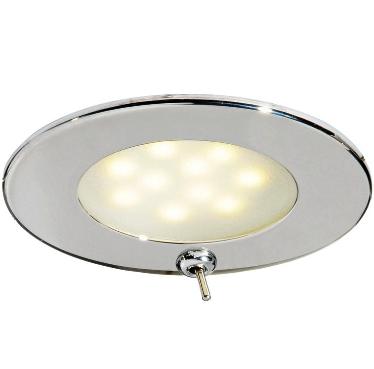 Plafoniera Adria LED inox con interruttore