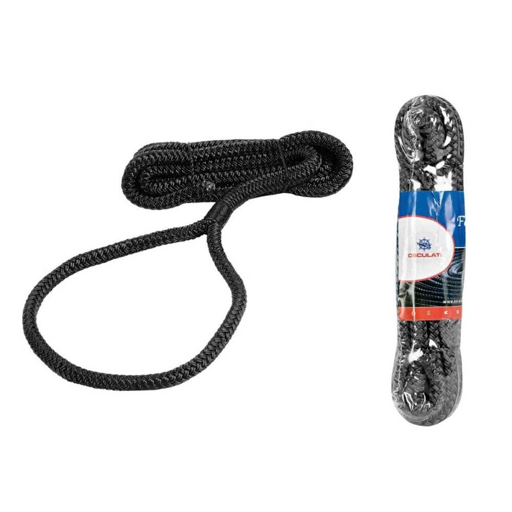 Cima per parabordi impiombata nera