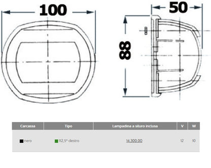 Fanale Classic 12 verde/nero