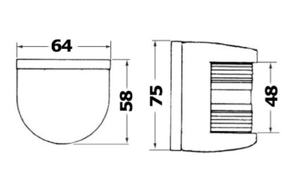 Fanale U77 rosso/bianco