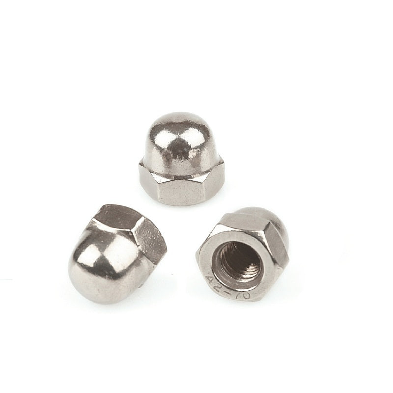 Dado esagonale cieco con calotta sferica inox A2 DIN 1587 UNI 5721