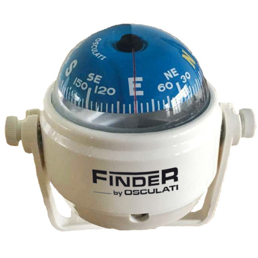 Bussola con staffa Finder 2" bianca, rosa blu