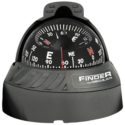 Bussola su piano Finder 2" 5/8 nera, rosa nera