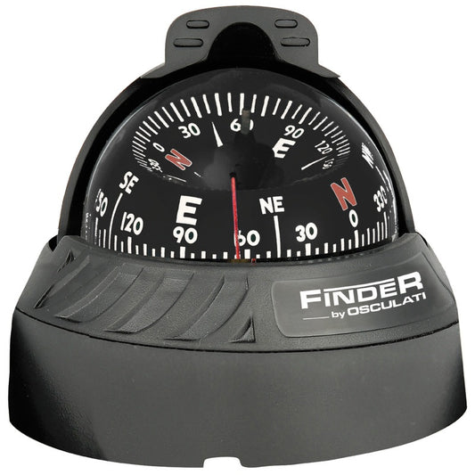 Bussola su piano Finder 2" 5/8 nera, rosa nera