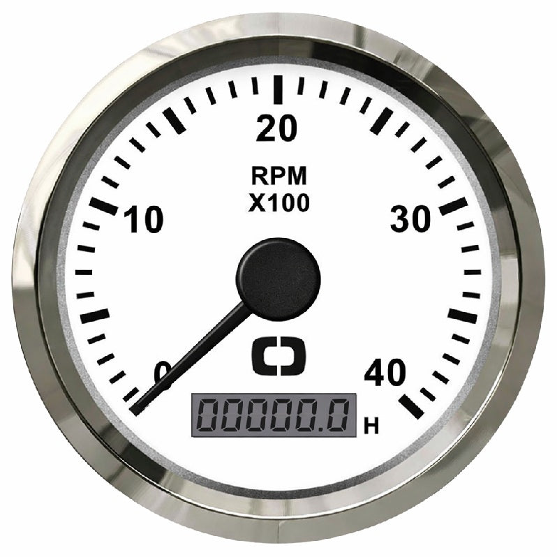 Contagiri 0-4000 RPM bianco/lucida