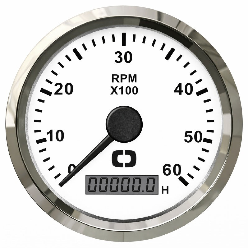 Contagiri 0-6000 RPM bianco/lucida