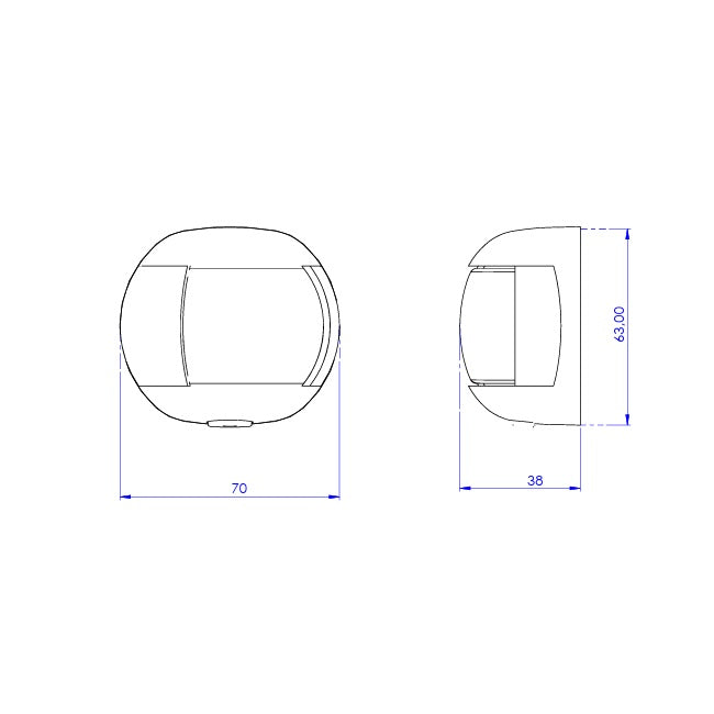 Fanale Orsa Minore poppa nero 12V