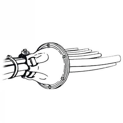 Cuffia e ghiera passacavi PVC bianca